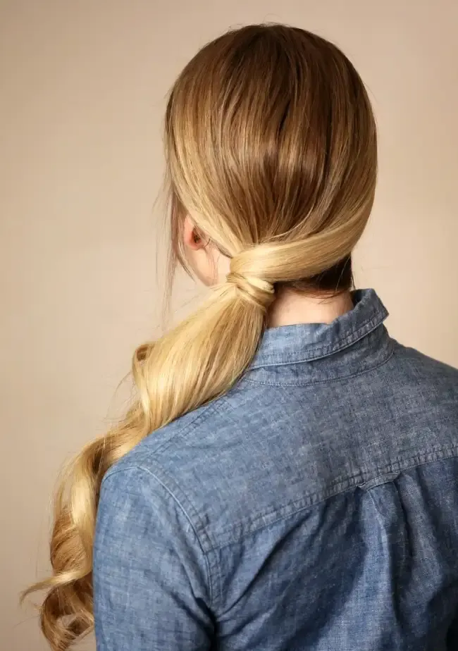 teknik low ponytail